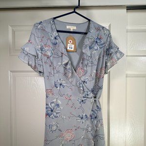 Promesa Cobalt Flower Dress - Small
